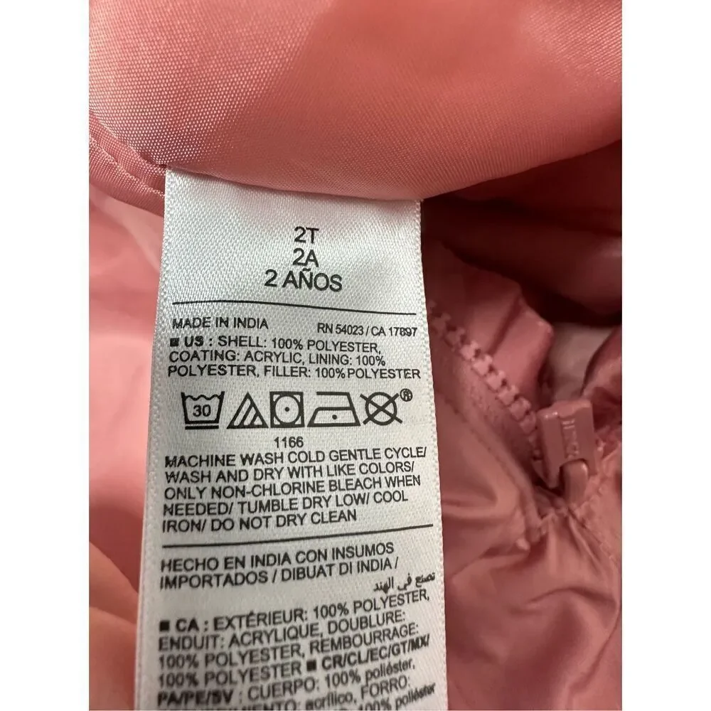 Old Navy Water-Resistant Snow Bib for Toddler Girls Pink Size 2T